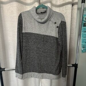 Pink Clover Heather Gray Knit Top